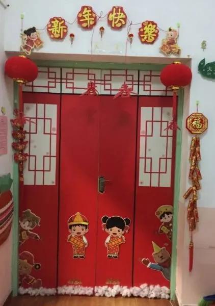 幼儿园元旦环创设计大赏，主题墙、吊饰与门装饰-图40